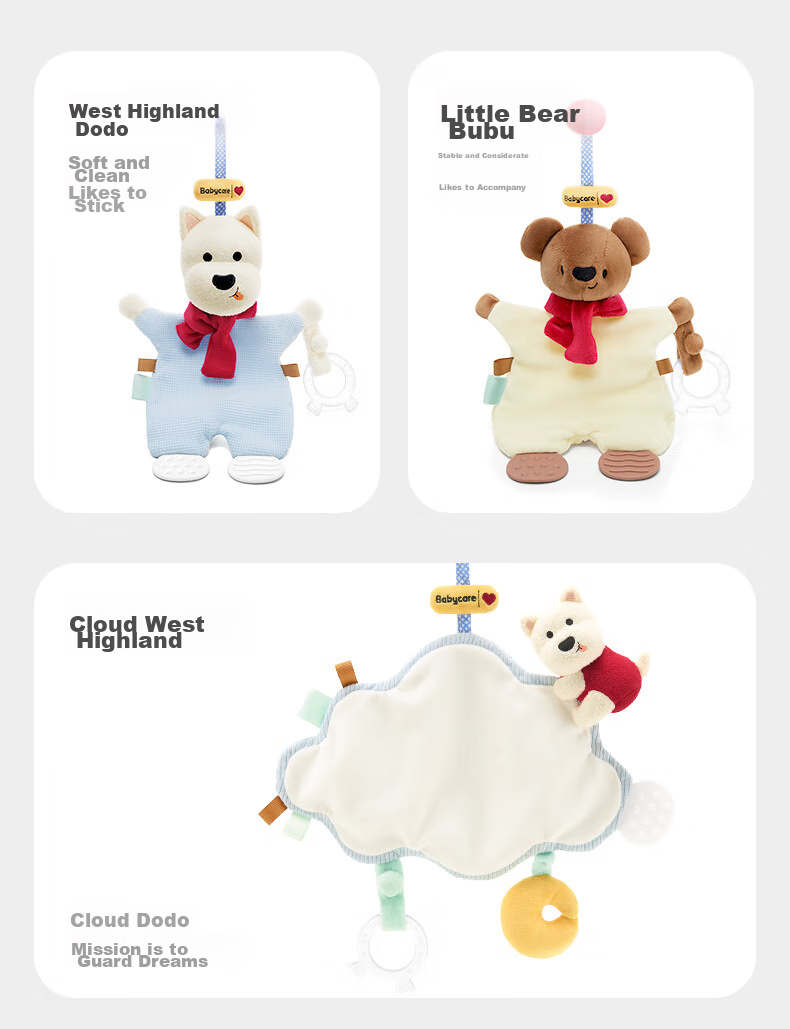 Babycare Sweet Dream Comforting Teether for Newborns And Infants, Plush Toy, Soft Stuffed Animal, Chewable - Little Bear Bubu 5