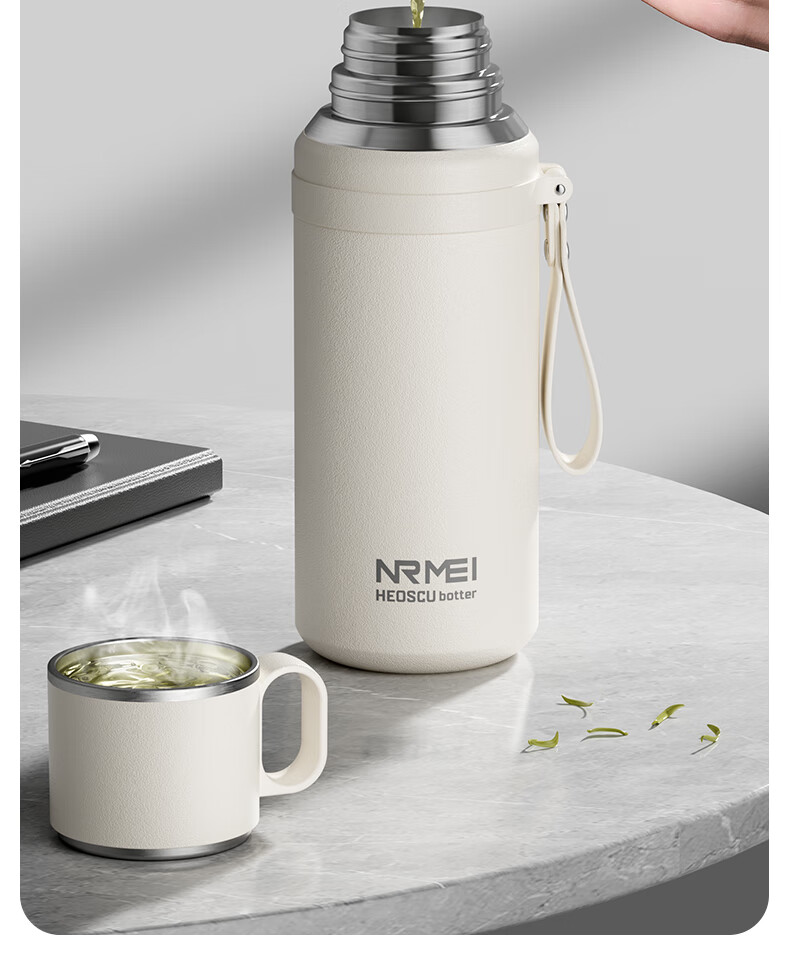 NRMEi Magnetic Insulated Mug, Large Capacity, Men's Tea Infuser, 316 Stainless Steel, Portable, Tea Steeping, Magnetic Pop-Up Thermos Water Cup for Me 6