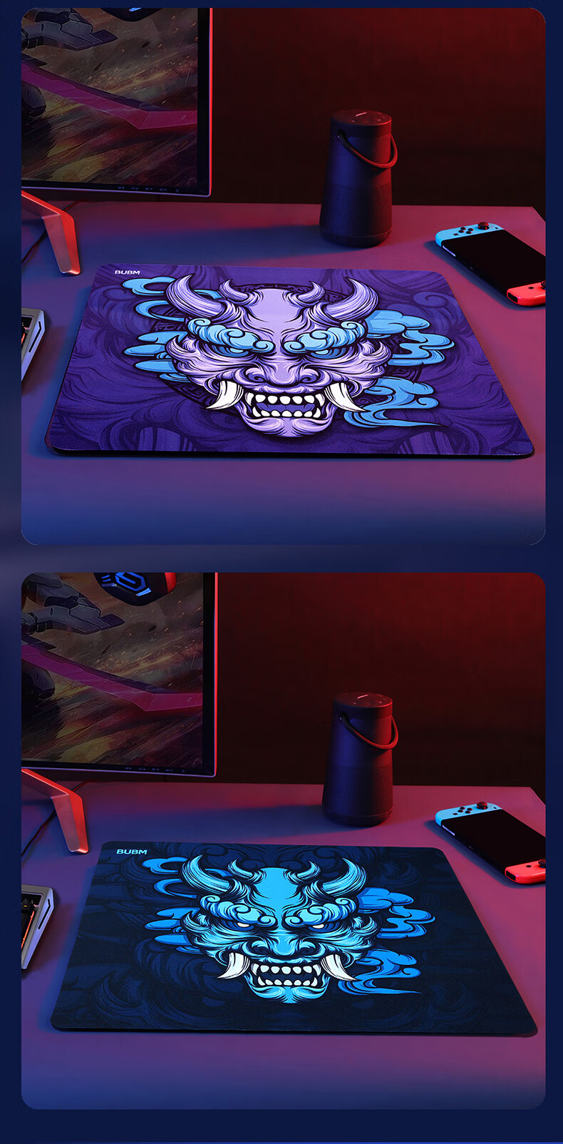 BUBM Gaming Mouse Pad for LOL, PUBG, CSGO, Overwatch, Esports Square Mouse Pad Thickened Smooth Surface 450*400*6mm Tiger Seal Bulba 15