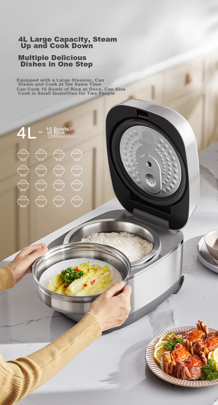 SUPOR 4-Liter Large Capacity, for 3-4 People, IH Heating with Titanium Non-Coated Inner Pot, Smart Multifunctional Rice Cooker for Home Use, Model F40Q56S 19