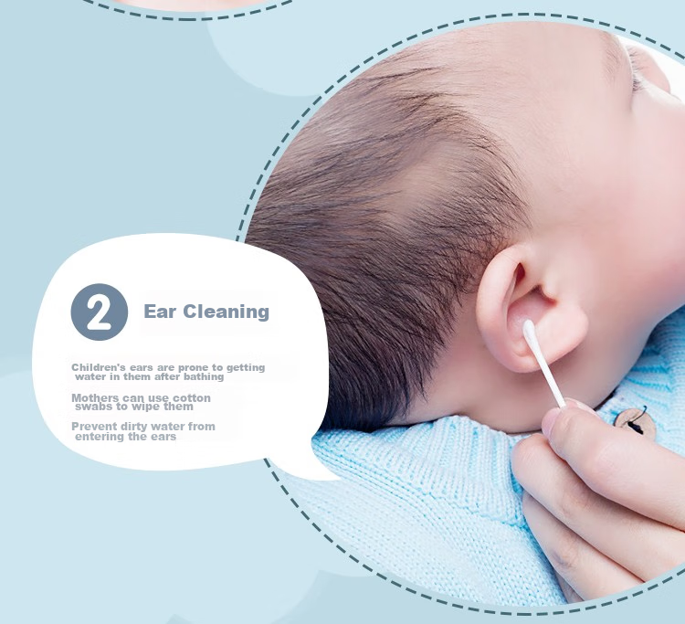CHAHUA Cotton Swabs for Children, 180 Count Ear Pick + Double-Ended Cotton Swab for Cleaning Ear And Nose Holes 8