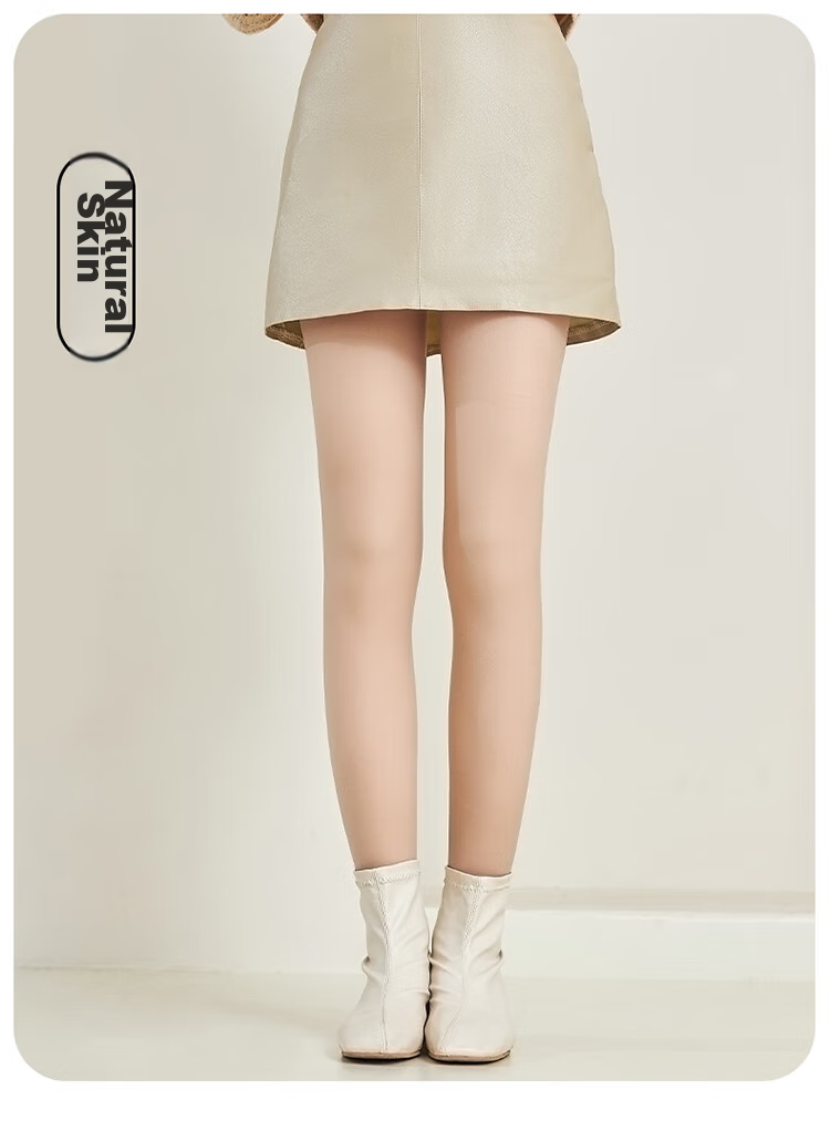 LangSha Light-Legged Bare-Feel Device for Women, Autumn And Winter Base Layer Pants, Thickened Fleece-Lined, Natural Skin-Tightening, Seamless White Skin, Thickened Fleece 22