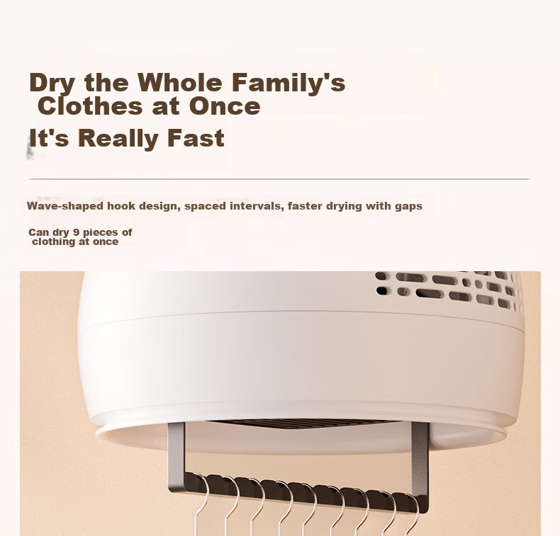 AUX [Ziguang Sterilization + Digital Display] Portable Clothes Dryer, Travel Drying Machine, Foldable Compact Home Use Clothes Dryer for Baby Clothes And Underwear, Disinfection Dehumidification Dormitory Clothes Drying Gadget 8