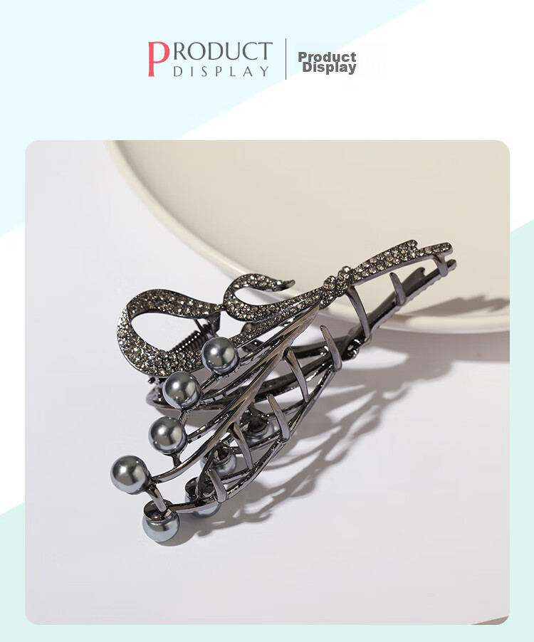 CHIMERA Hair Clip, High-End Hair Accessory for Women, Rhinestone Hair Claw Clip, Back of Head Bun Shark Clip, Birthday Gift for Wome 4