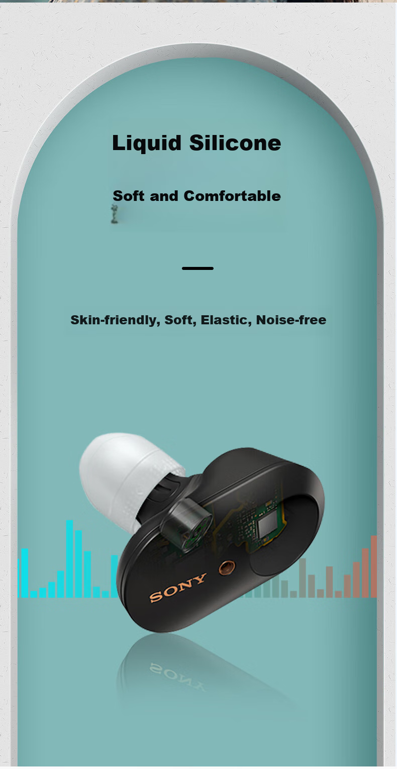 Masentek Ear Tips And Eartips for Sony WF-1000XM3/H800/WI Bluetooth Headphones, Silicone, Gray 7