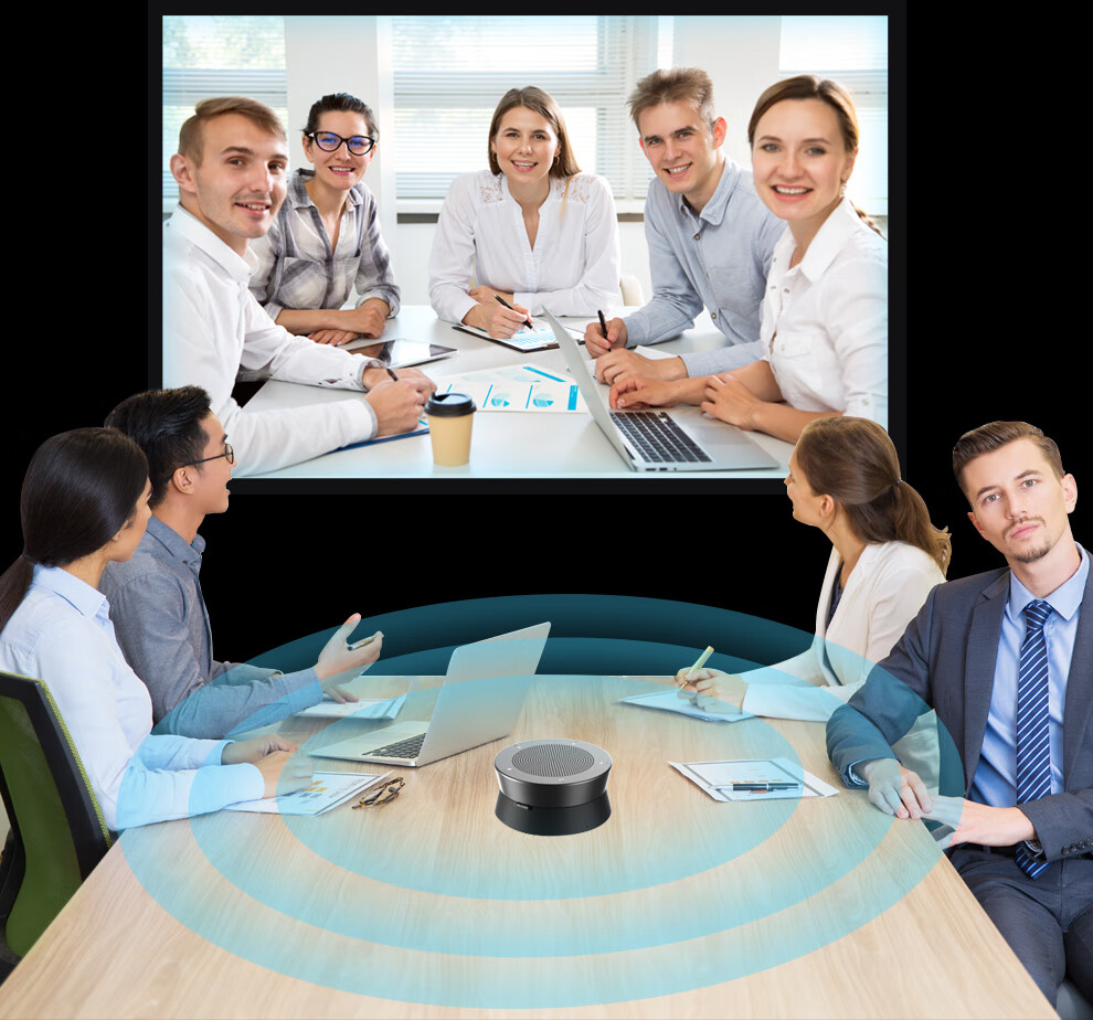 Hamedal A11 Video Conference Microphone All-Directional Audio Video Microphone Speaker Integrated Pickup Amplifier USB Desktop Office Meeting System Device 9