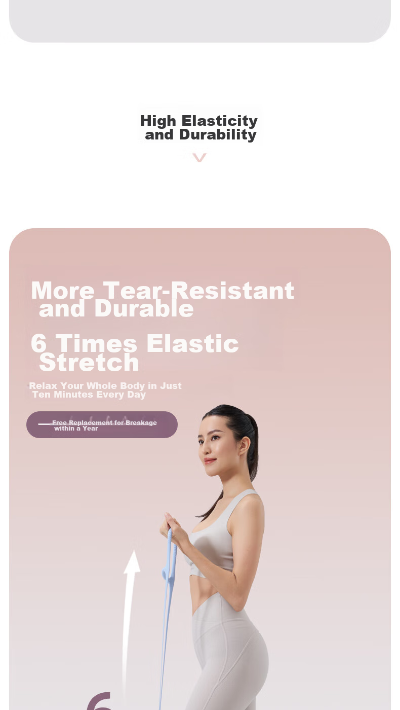 Yottoy 8-Character Pull-Up Bar for Women's Back Opening, Stretching Elastic Band, Home Resistance Rope, Fitness Yoga Back Training Tool 9