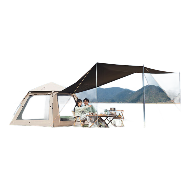 CAMEL CAMEL Outdoor Black Tarp Tent, Camping Overnight Portable Sun Protection Park Picnic Camping Equipment
