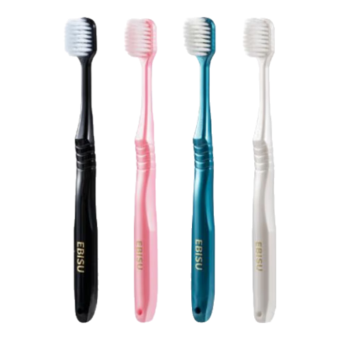 EBISU Soft Bristle Gum Care Toothbrush for Adults, Couples, And Pregnant Women, Fresh Breath, 4 Random Colors