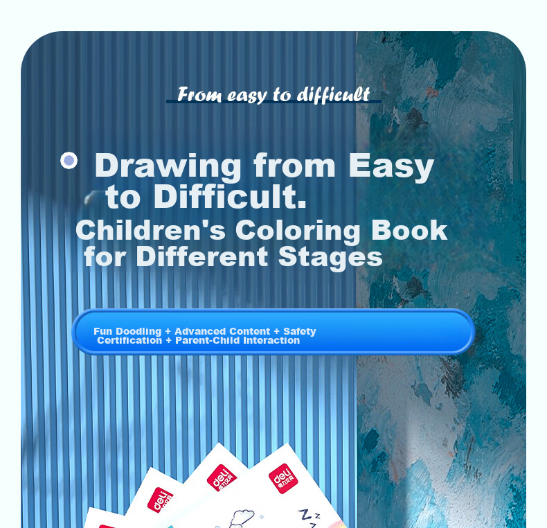 Deli Children's Coloring Book, Drawing Book, Stage Painting Book, Art Book for Elementary School Students Aged 3-6, Back-To Holiday Birthday Gift 1
