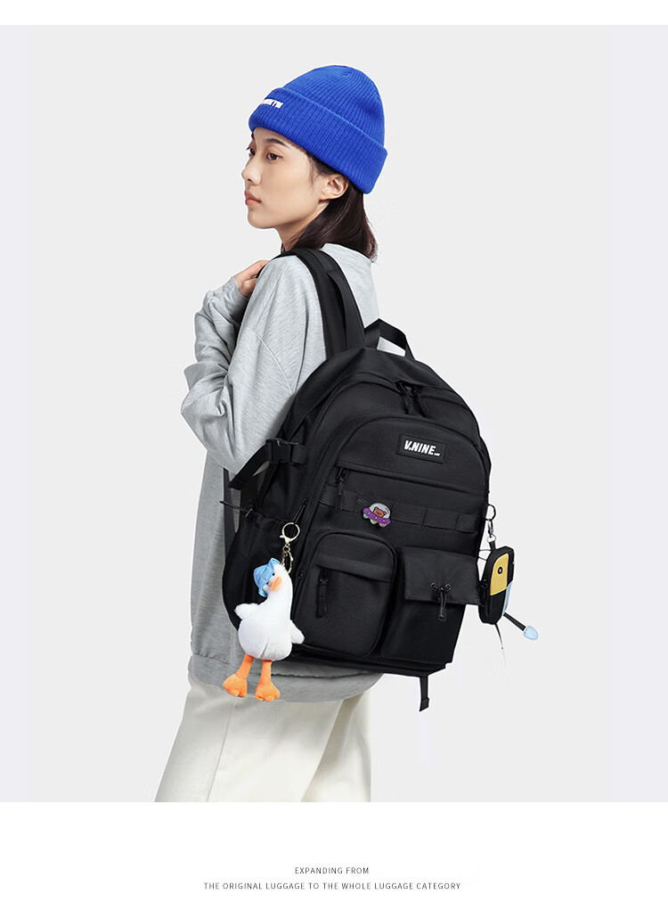 V.NINE Backpack for Middle And High School Students, Unisex Laptop Bag 14/15.6 Inch, College Student Travel Backpack 19
