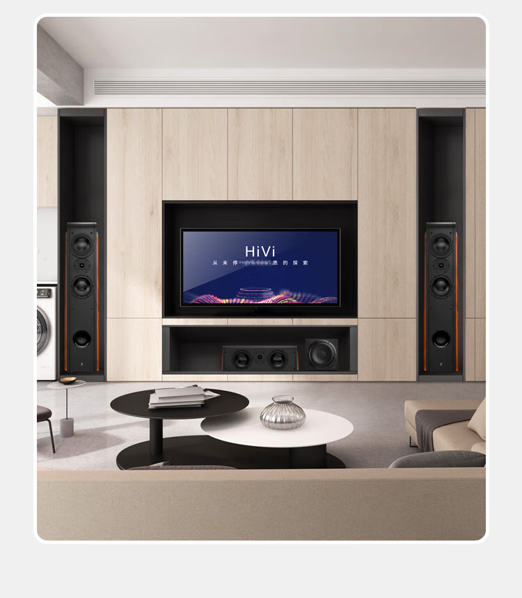 HiVi Sub10G Subwoofer Speaker, Home Theater Active Subwoofer, Living Room Audio System, 10-Inch Speaker, Wooden Constructio 8