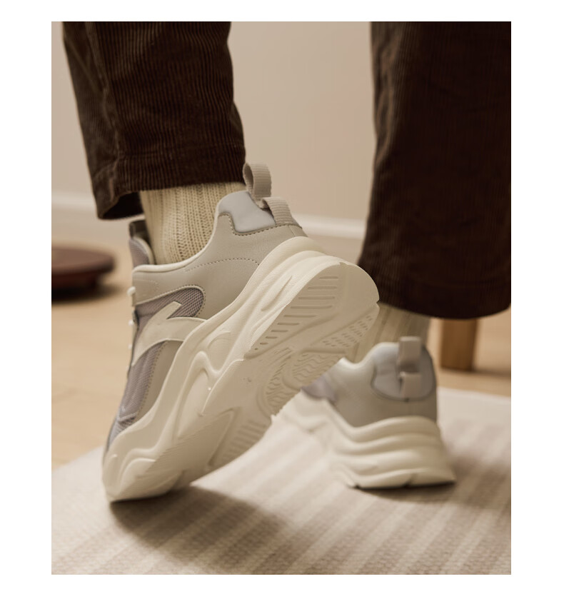 Anta Little Millennium Men's Casual Shoes Summer Mesh Breathable Thick Sole Height Increasing Commuter Dad Running Sports Shoes 23