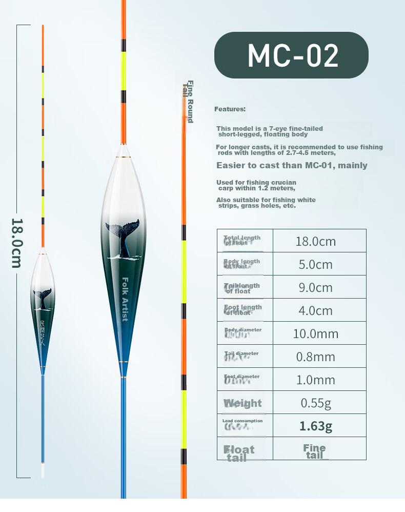 Minjianyiren Shallow Water Float Short Float Winter Fishing Shallow Bank Grass Cave Stream Ice Fishing Float Crucian Carp Baitiao Wild Fishing Bold Eye-catching Float 12