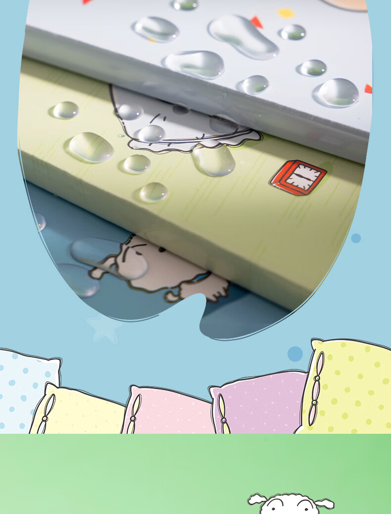 Deli Egg Party Co-Branded Glue-Bound Notebook, 16K/80 Sheets, Student Supplies, Set of 4 Notebooks, DZ204 6