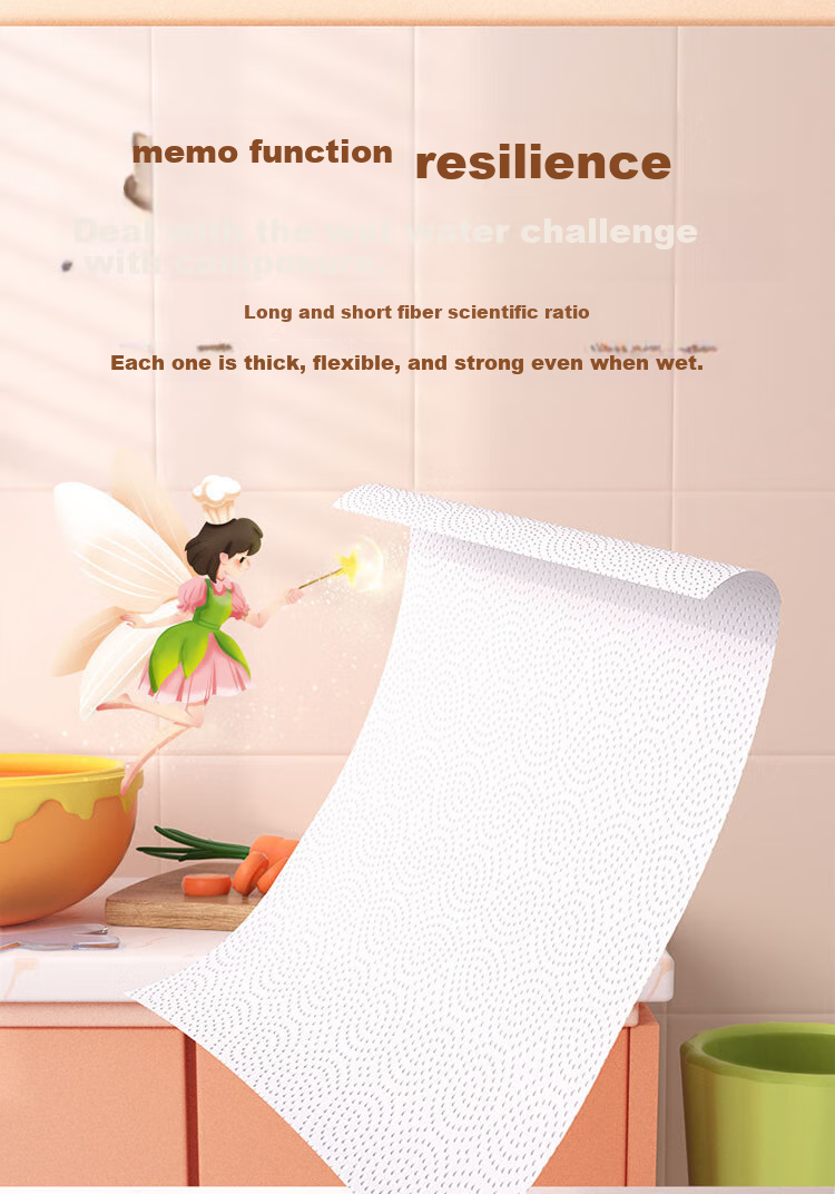 C&S Kitchen Paper Towels, 75 Sheets * 8 Packs, Thick Large Size, New Year Cleaning, Absorbent for Water And Oil Stains, Disposable Lazy Wipes 20