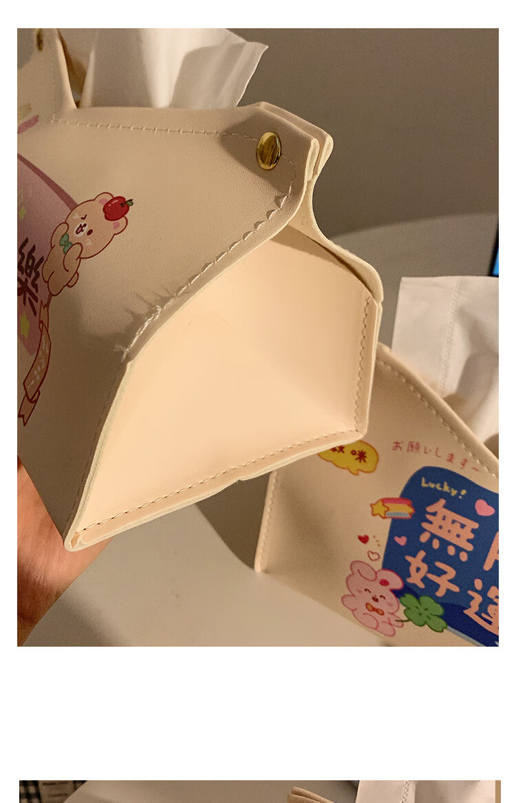 Fanyejia Luxury Oil Painting Tissue Box with Leather Cover, Creative High-Quality Napkin Holder for Living Room, Storage Box for Car Use 5