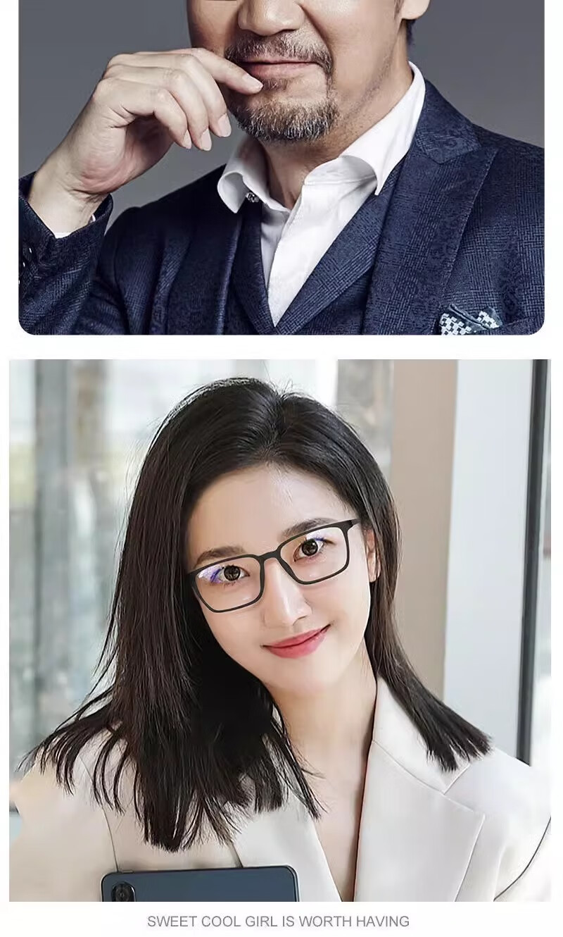LESCA LUNETIER High-End Anti-Blue Light Reading Glasses for Men And Women, High Definition Ultra-Light Anti-Radiation Presbyopic Glasses for Middle-Aged And Elderly, Back-To Style 12