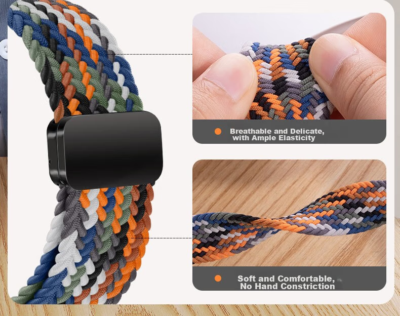 Watchbond Compatible with Xiaomi Watch 5 Strap, S5/S4/S3 Magnetic Buckle, S4 Sports Braided Loop, Sports Version S1 Pro Smart Sports S2 Braided Men's Wristband 8