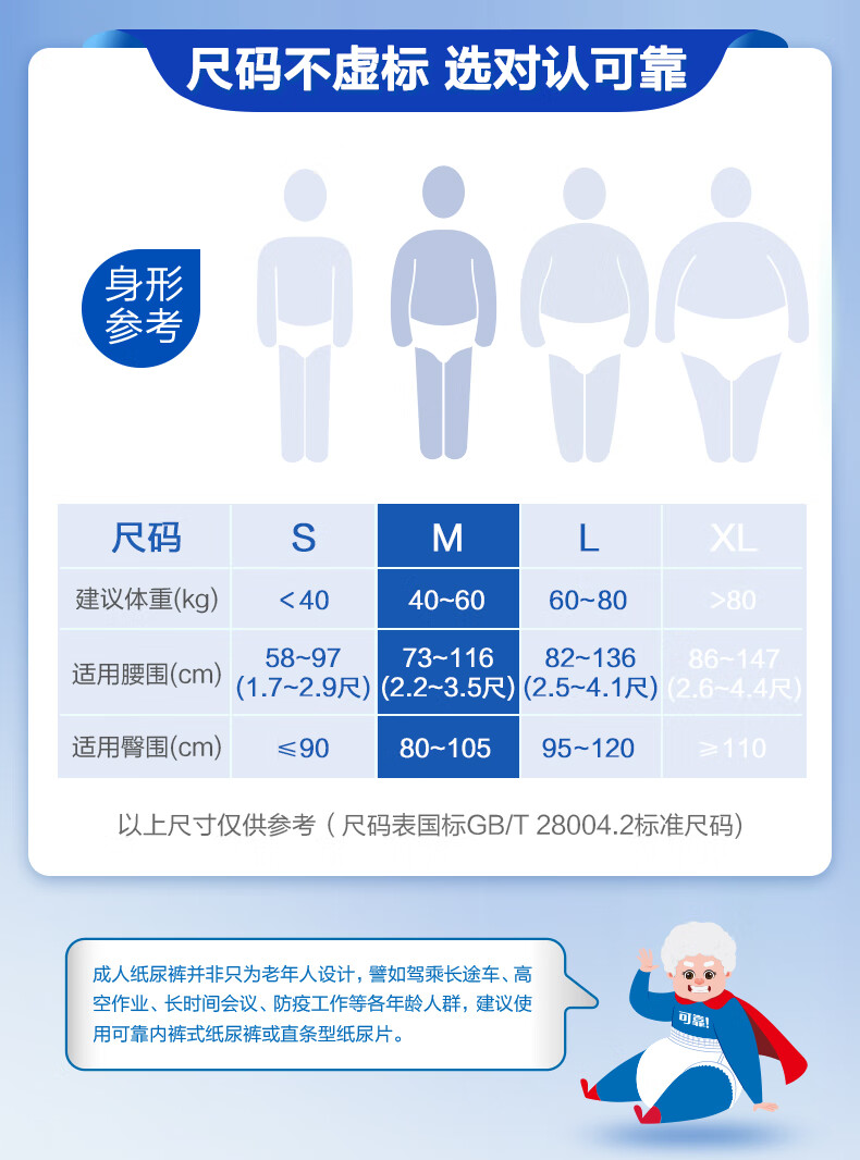 COCO Enhanced Adult Diapers M10 Pieces, Waist Circumference 80-105cm, Overnight Use, Thickened, Adhesive Fastening, Incontinence Pads for Elderly 14
