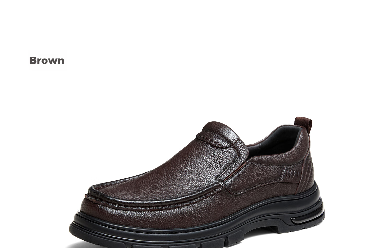 CAMEL Leather Comfortable Work Casual Dad Classic Business Shoes for Men, G14A211653, Black, Size 38 18