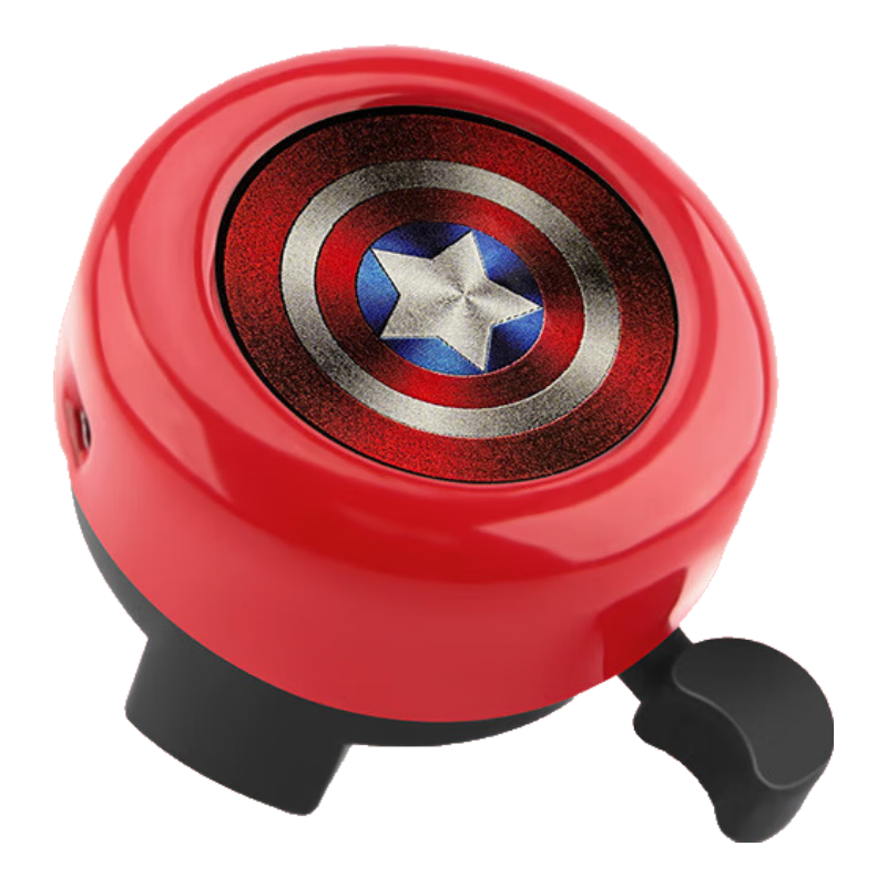 BIKEBROS Children's Bicycle Bell, Mountain Bike Cartoon Carbell, Kids' Bike Horn Accessories, Red American Team