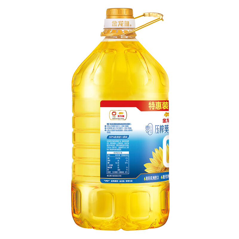 金龙鱼 食用油 零反式脂肪压榨 葵花仁油6.18L