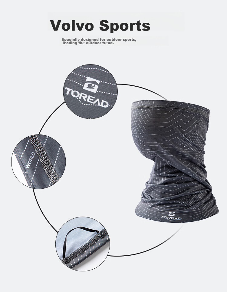 TOREAD Outdoor UPF50+ Sun Protection Ice-Cool Breathable Seamless Headband Cycling Face Cover TE LLCL80901 3