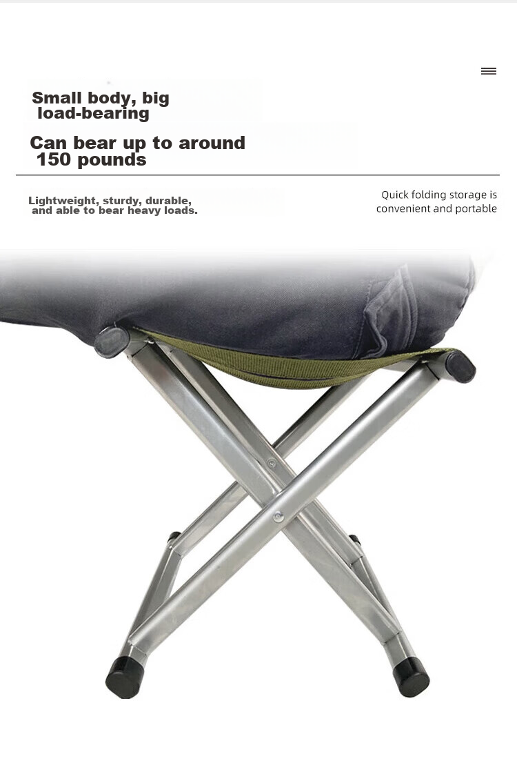 AEY Outdoor Folding Stool, Portable Folding Chair, Small Bench, Leisure Fishing Chair, Small Stool, Medium Size 3