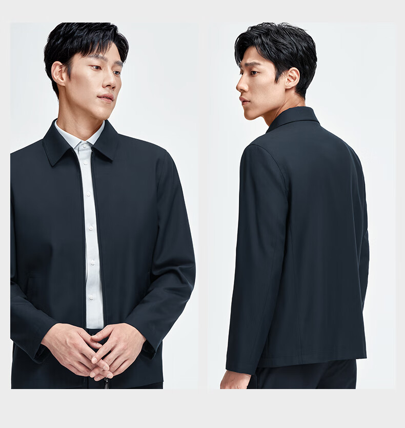 Goldlion [Yun Gan Dashi] Spring And Summer Anti-Static Washable Wool Lapel Business Jacket for Men, Navy Blue, XL 15