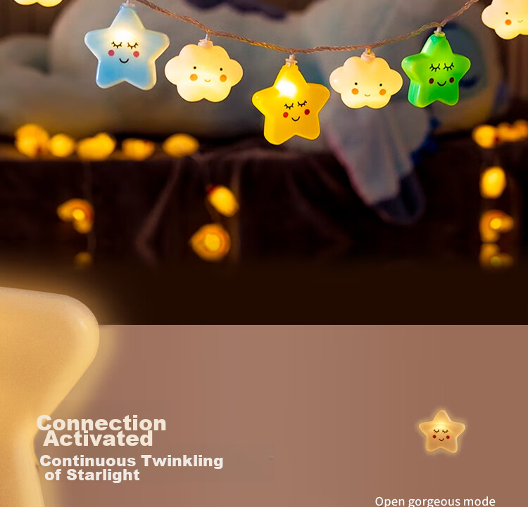 Abaoli Children's Star Cloud Rainbow Indoor And Outdoor Decorative Lights, Flashing Lights, String Lights, Starry Sky, Outdoor Camping Room Decoratio 6