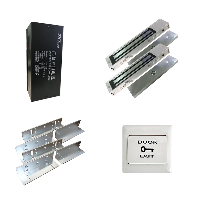 ZKTECO ZKTeco/ZKTECO Technology Access Control System Magnetic Lock Accessories Kit, Suitable for Double-Opening Wooden Doors, Iron Doors, And Security Doors