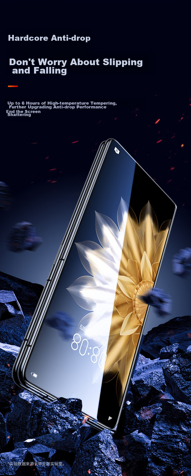 BIAZE Tempered Glass Screen Protector for Honor Magic V2, MagicV2 Outer Screen Film, Foldable Phone Protective Film, Anti-Scratch Wear-Resistant HD Full Screen Glass Protective Front Film JM819 4
