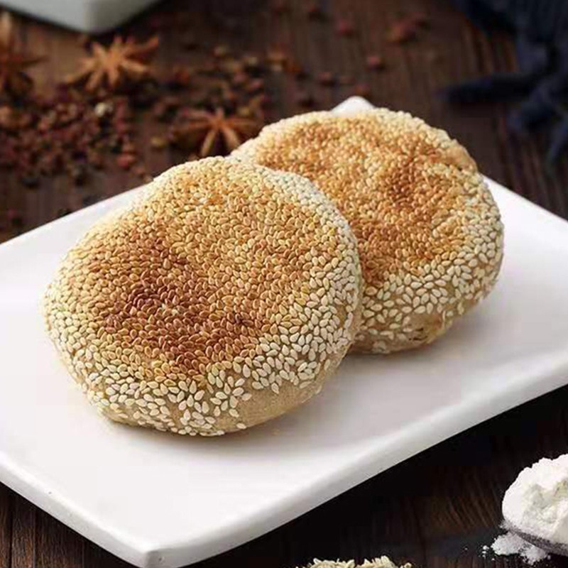 紫光园麻酱烧饼火烧280g/4枚火烧 早餐空气炸锅食材清真北京特产