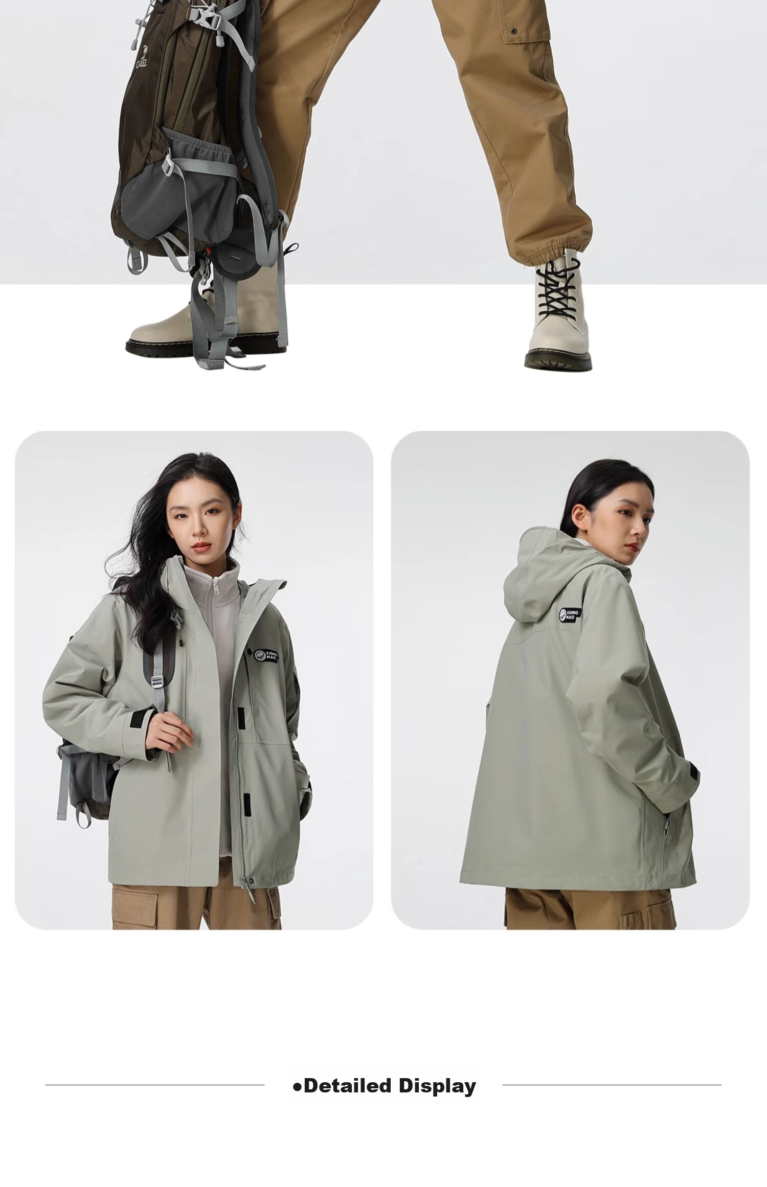 CAMEL Outdoor Waterproof, Windproof, And Breathable Jacket for Men And Women, Three-In Fleece-Lined Warm Mountaineering Coat 36