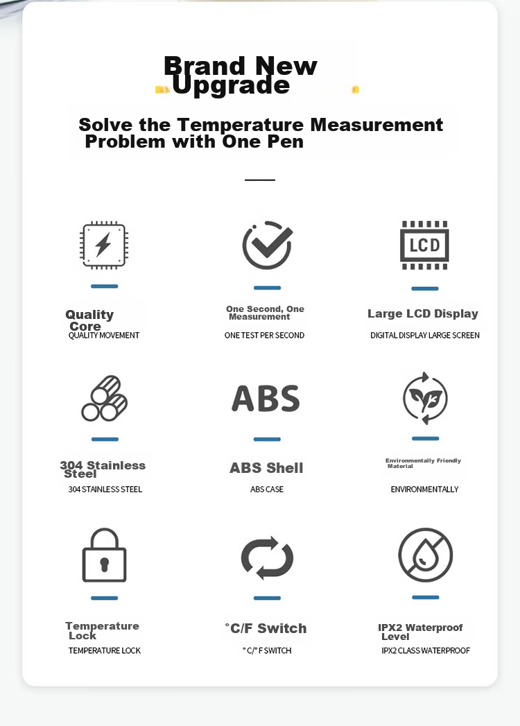 CHIGO Food Thermometer for Home And Commercial Use, Baking Temperature Gauge, Baby Milk Thermometer, Bath Water Temperature Meter ZG-8020 2