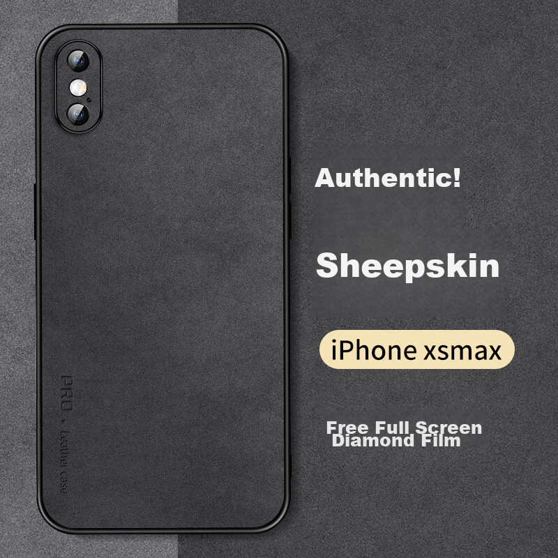 Чехол для Apple iPhone XS Max, Shangsu, противоударный, с защитой камеры, из кожи