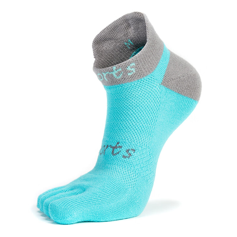 TFO Competition-Grade Quick-Dry Five-Toe Socks, Breathable Running Socks, Outdoor Hiking Trail Socks A2202310 Lake Blue
