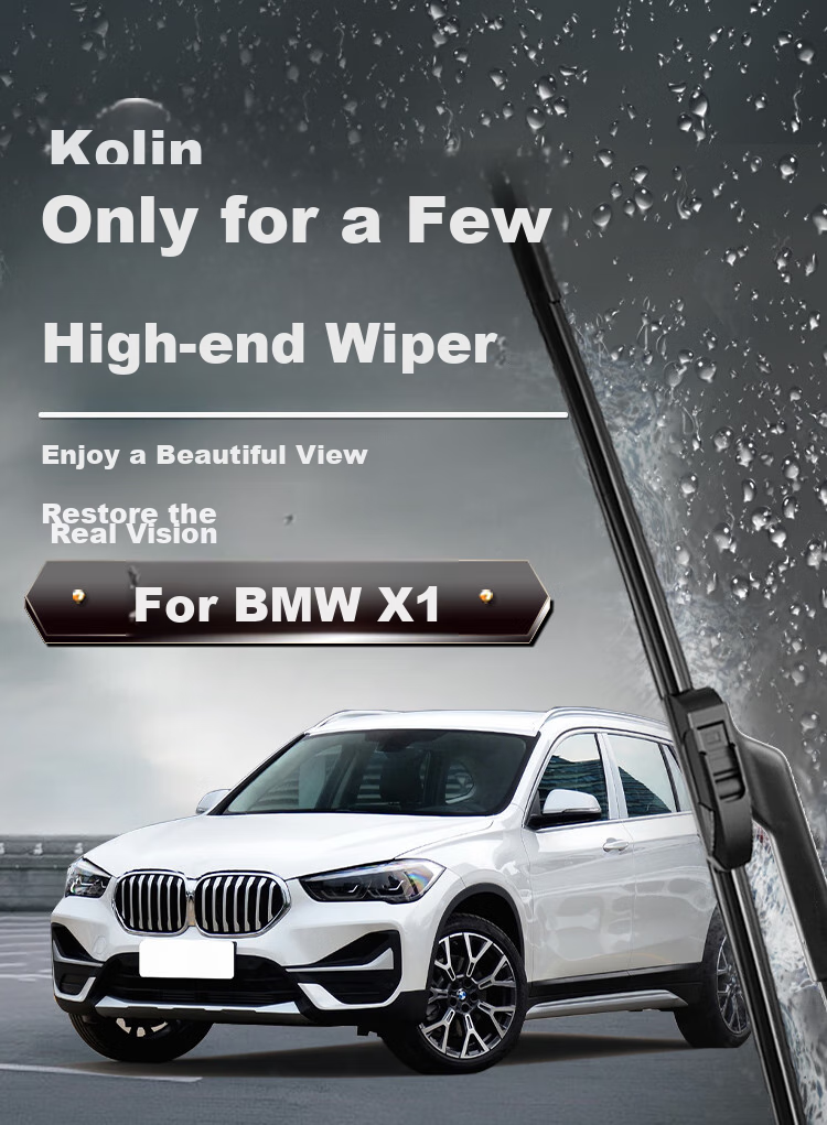 Aolin Windshield Wiper for BMW X1 [2016-2025 Models] / BMW X1 PHEV Wiper Blade, Original Size, A-Grade Rubber Strip 1