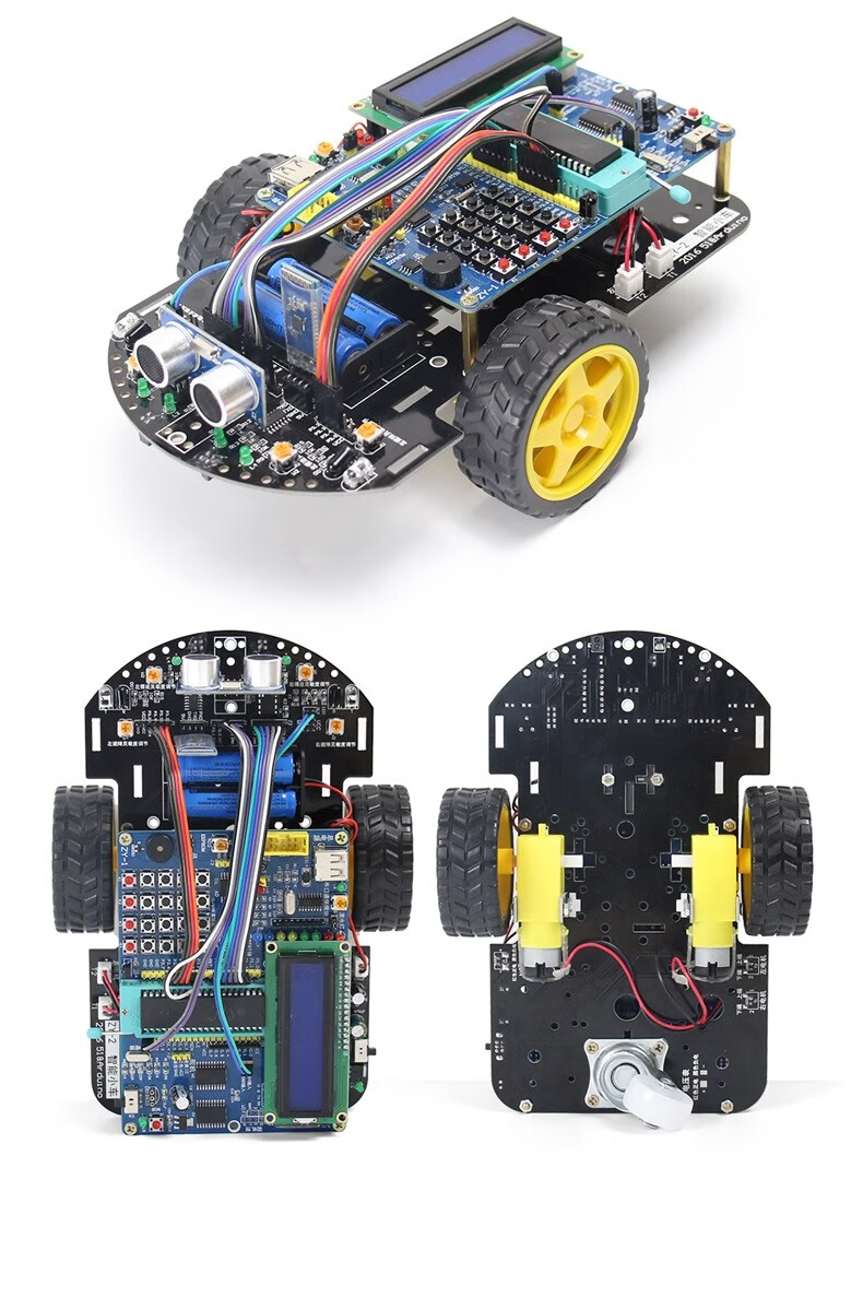LOBOROBOT 51 Microcontroller Development Board Kit Smart Car Line Tracking Obstacle Avoidance Remote Control Bluetooth Programming C51 Robot Kit 16