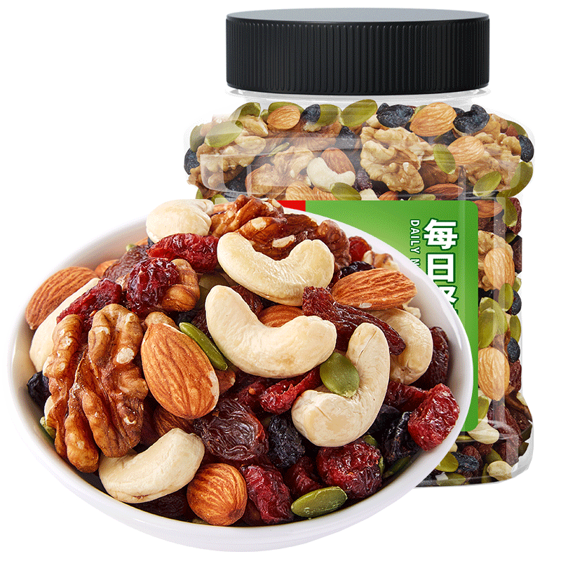 比比赞（BIBIZAN） 每日坚果500g/罐 精选款 坚果炒货核桃仁黑加仑干腰果巴旦木团购