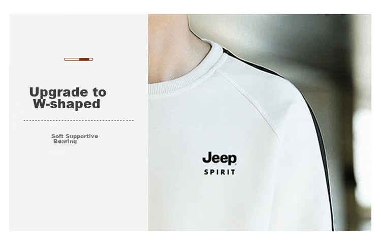JEEP SPIRIT Men's Sweatshirt, Spring Round Neck Top, Casual T-Shirt, Black, 2XL 12
