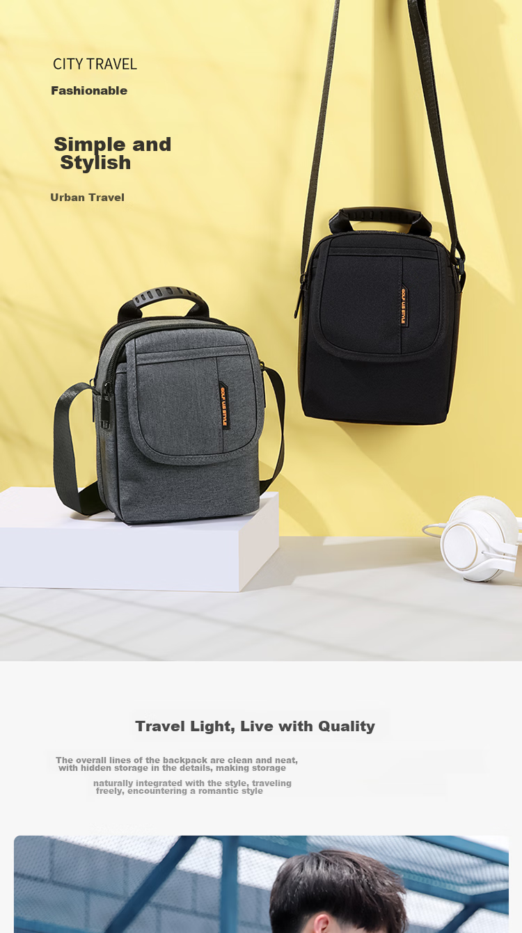 GOLF Shoulder Bag for Men And Women, Casual Crossbody Canvas Bag with Multiple Compartments, Water-Resistant Mini Sports Messenger Bag 1