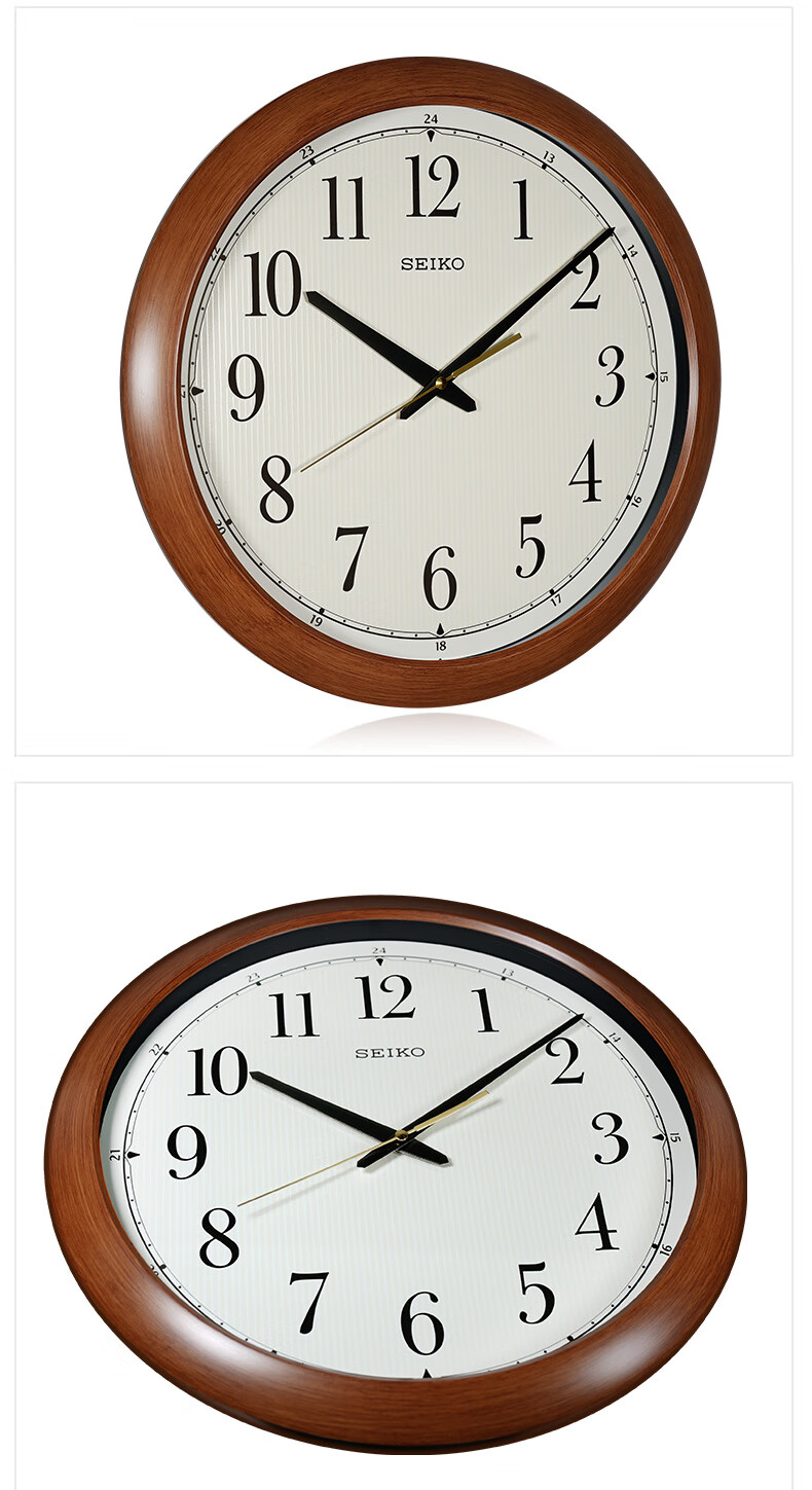 SEIKO Clock, Home Use, No Drilling Required, 12 Inches 30cm, Three-Dimensional Scale, Simple Design for Living Room And Bedroom Wall Clock 8