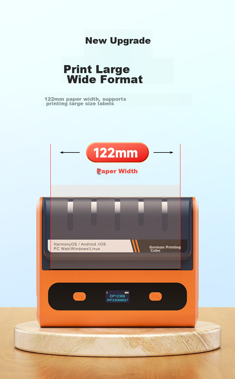 Detong DP12369 Hazardous Waste Label Printer, Waste Management Environmental Protection Hazardous Waste QR Code Thermal Handheld Smart Label Machine, Machine + 3 Rolls of Icon Labels + Software 9