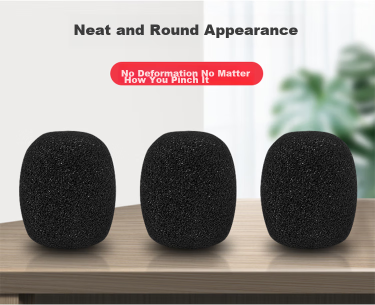 NINTAUS Small Honey Head-Mounted Microphone Amplifier, Microphone Cover, Foam Protective Case, Earphone Clip, Computer Microphone Universal Windproof Noise-Proof Protective Cover SM1 10-Pack 5