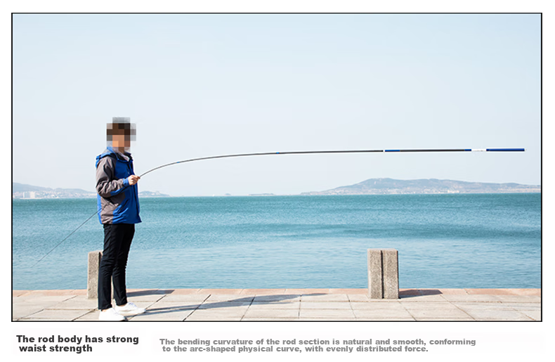 Grsaed Fishing Rod Set Star 6.3m Hand Rod, Platform Fishing Pole, Carbon Fiber 28-Section Wild Fishing Carp Rod, Crucian Carp Rod, Fishing Pole 16