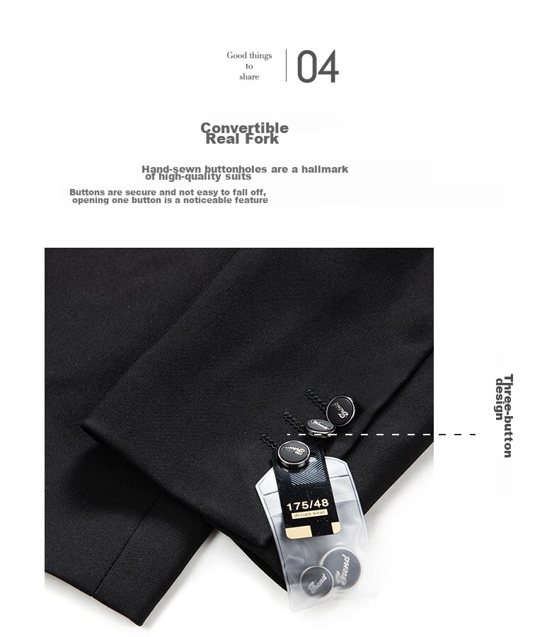 SHANSHAN Men's Suit Jacket for Spring And Autumn, Solid Color Two-Button Wrinkle-Resistant Professional Formal Wear Business Casual Blazer 26