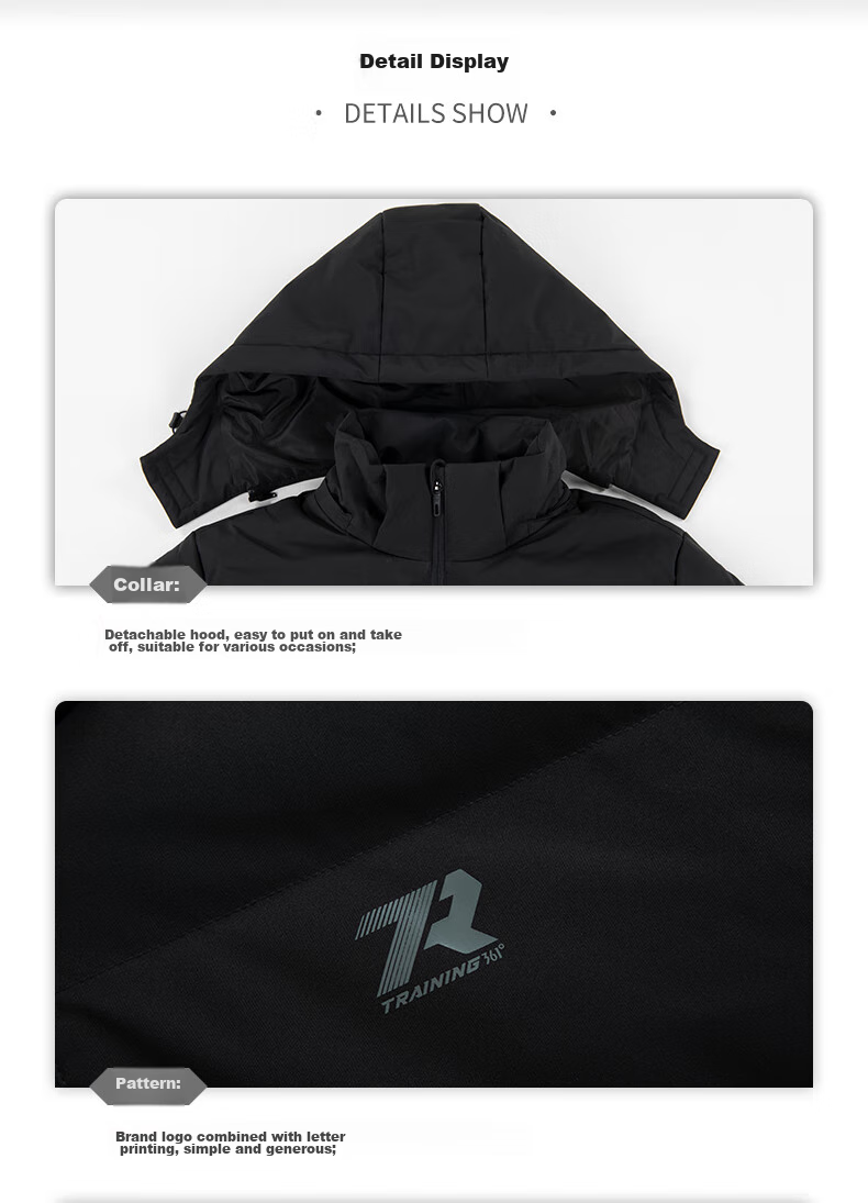 361° Men's Autumn Winter Three-Protection Water-Repellent Short Hooded Down Jacket 652544301D-3 34