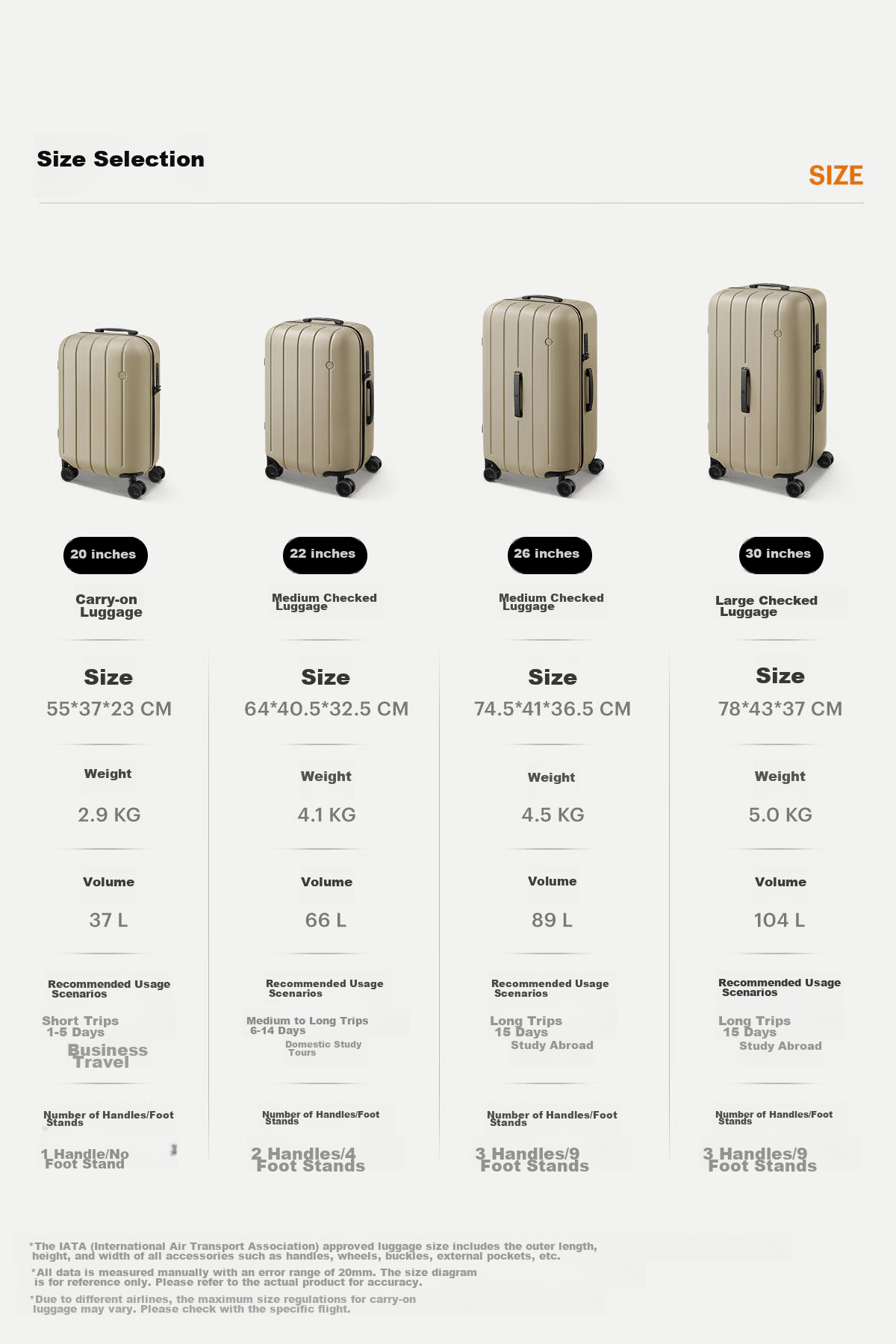 ITO CLASSIC NEAT Sand Brown 30-Inch Large Capacity Suitcase Trolley Case, Sold by JD Travel Password Lock Luggage 19